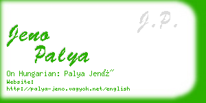 jeno palya business card